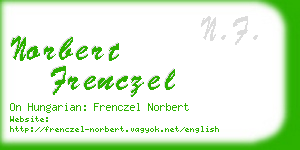 norbert frenczel business card